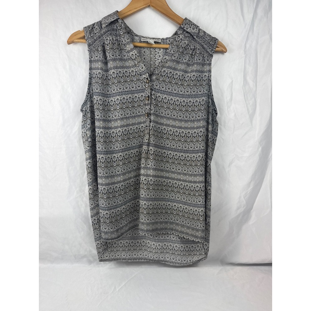 Dana Buchman Patterned Sleeveless Blouse‎ M - Picture 2 of 8